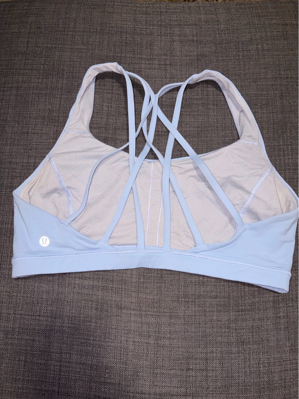 lululemon athletica Sky Blue Strappy Sports Bra